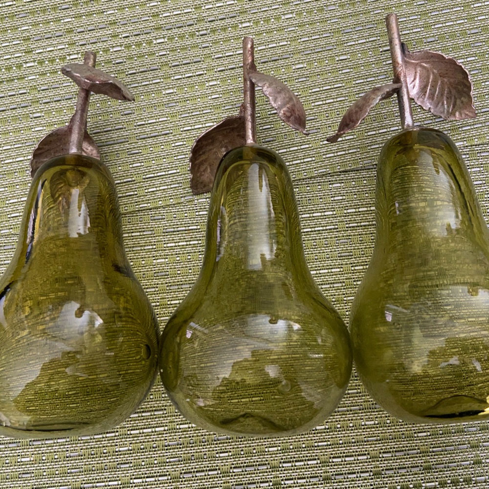 Green glass pears